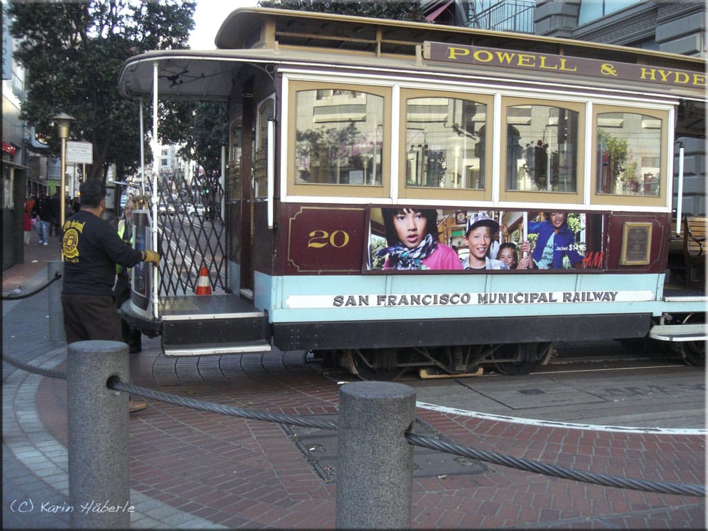 San Francisco Cable Car Turntable am Union Square