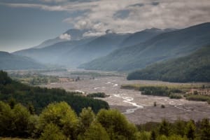 Blick vom zweiten Visitor Center in Richtung Vulkan