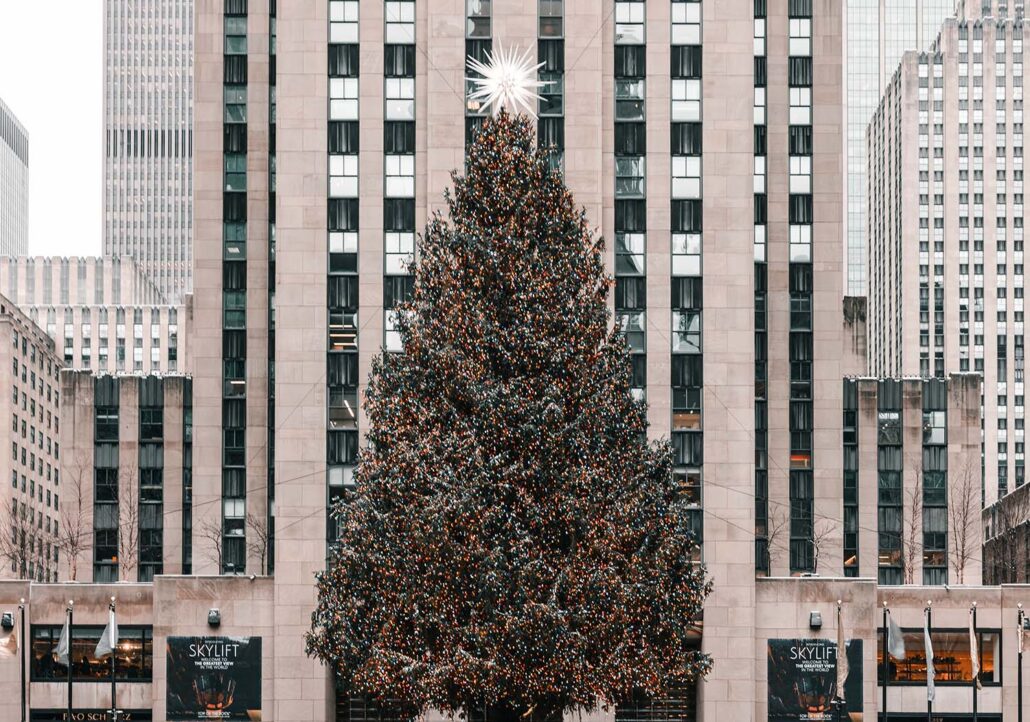 Der berühmte Weihnachtsbaum vor dem Rockefeller Center
